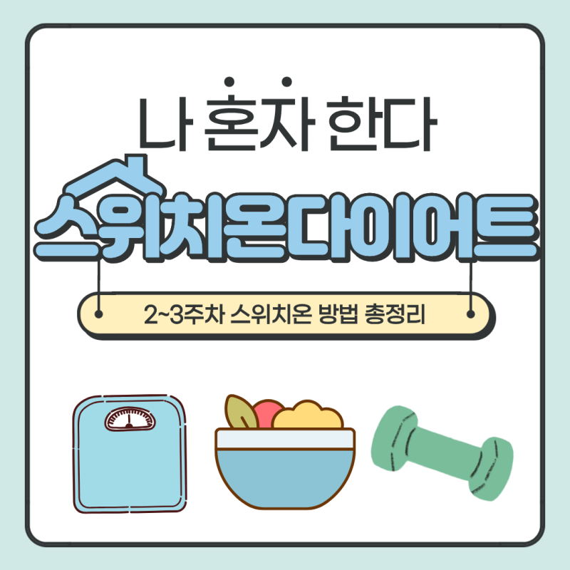 스위치온 책으로 정리한 2~3주차 스위치온다이어트 하는 방법, 단식 방법