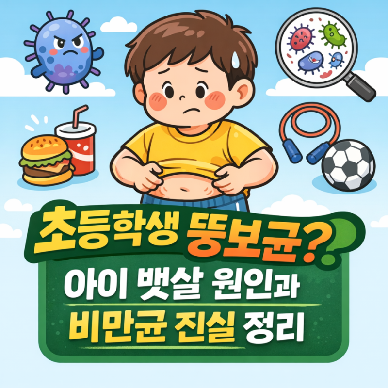 초등학생 뚱보균? 아이 뱃살 원인과 비만균 진실 정리