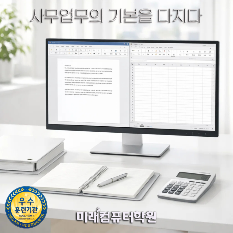  부산엑셀학원-사무직 필수! 한글·엑셀 실무로 바로 쓰는 OA 업무 국비지원교육 과정