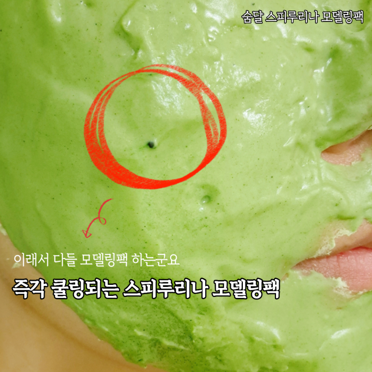  숨달 스피룰리나모델링팩 앰플 바르고 올리면 흡수 쫙쫙 되는 쿨링 수분팩 후기