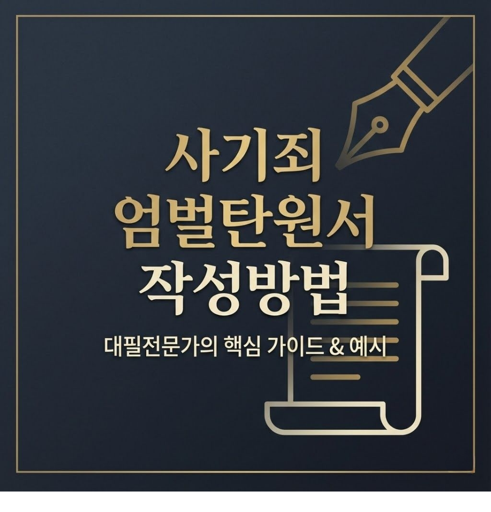 사기죄 엄벌탄원서대필 작성방법 및 요령은
