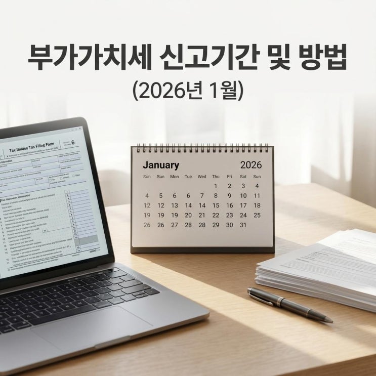  부가가치세 신고기간 및 방법 홈택스 셀프 신고 완벽 가이드 (2026년 1월)