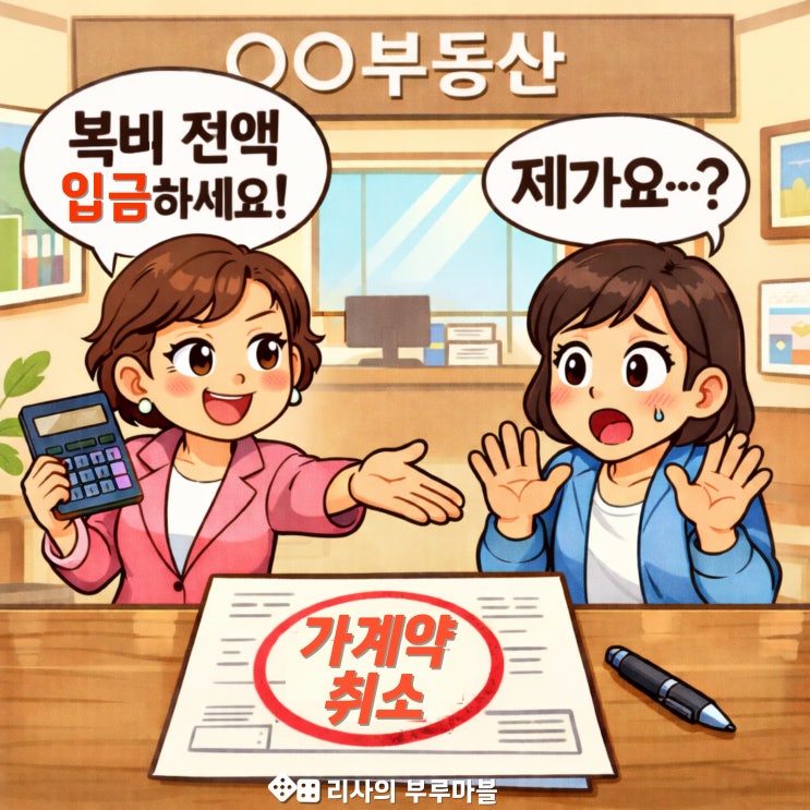  가계약 깨진 것도 속상한데 복비 전액, 저보고 달라네요?