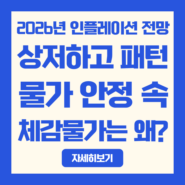  물가 안정 속 체감물가는 왜? 2026년 생활물가 완전분석