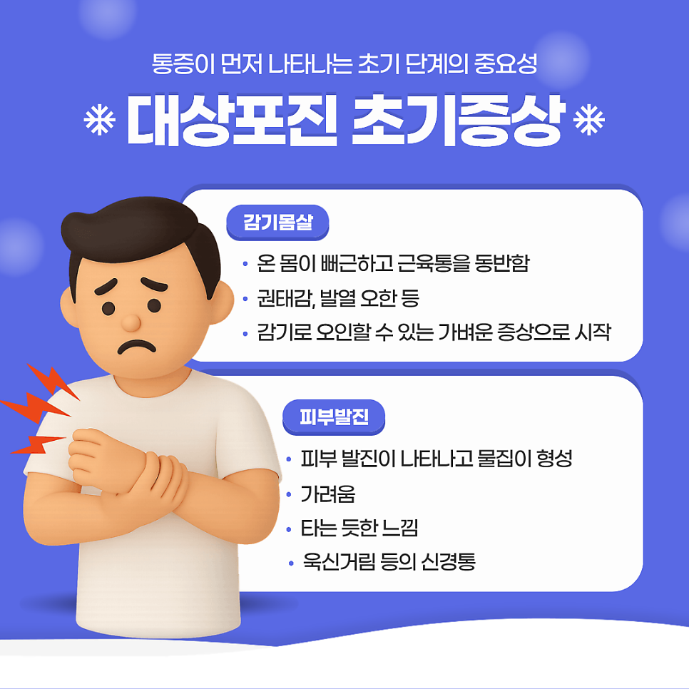 여의도대상포진 원인 증상 초기에 잡야아 합니다