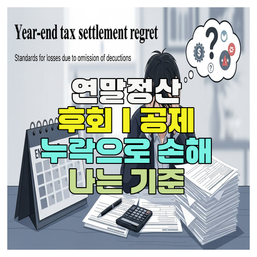  연말정산 후회｜공제 누락으로 손해 나는 기준