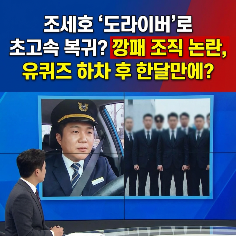 조세호 '도라이버'로 초고속 복귀? 깡패 조직 논란, 유퀴즈 하차 후 한달만에?