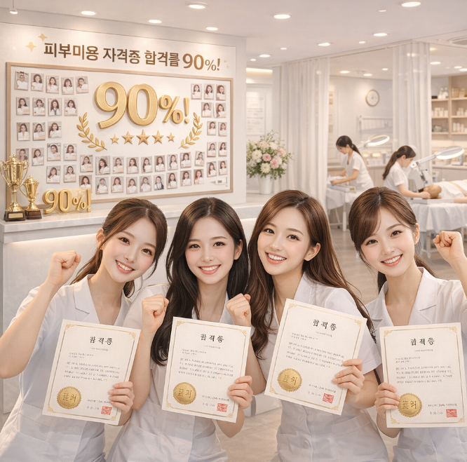  대전 천안 피부미용 국비지원학원 빠른 자격증 취득 합격률 높은곳