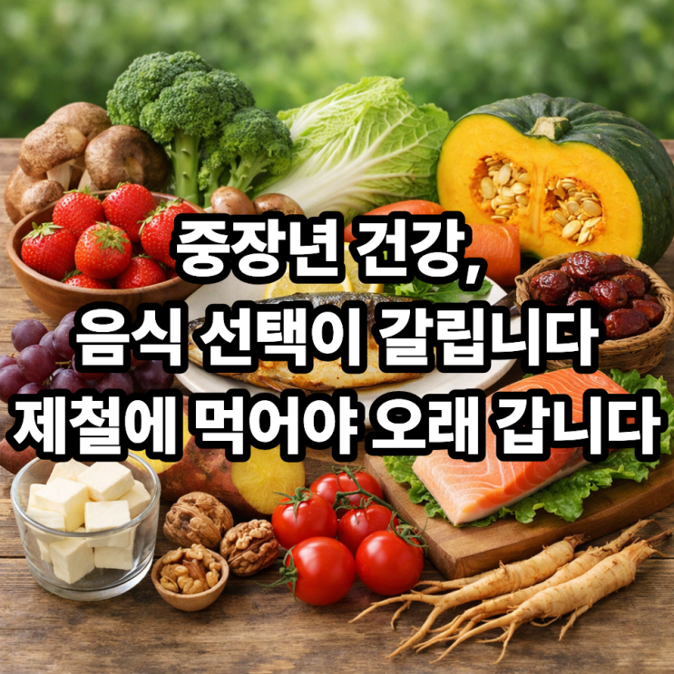   중장년층 건강에 필요한 제철음식 포인트｜지금부터 관리해야 달라집니다