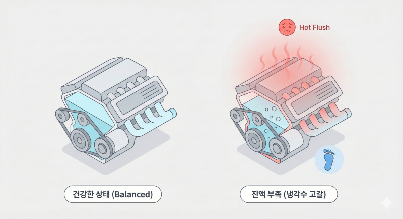 갑자기 훅 달아오르는 얼굴, 갱년기 안면홍조