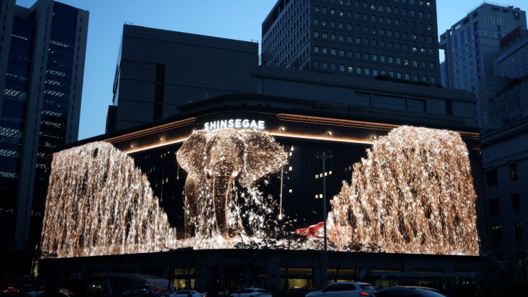  신세계백화점 크리스마스 미디어파사드 쇼 _Shinsegae Christmas media Facade show_Wonder all the way