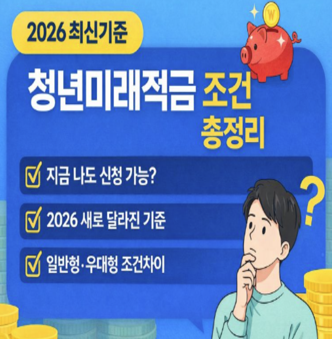 2026 청년미래적금 조건 총정리｜청년도약계좌와 차이점은?