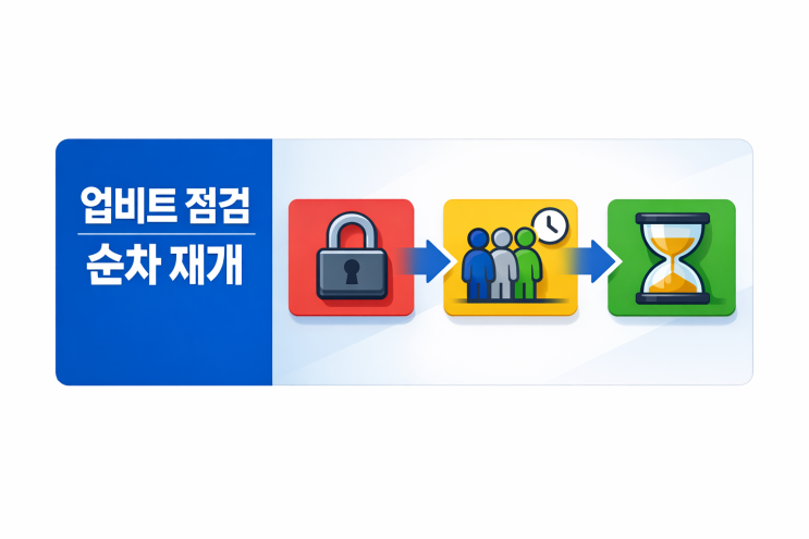  업비트 1/1 서버점검 이후 입출금·주문 순차 재개, 재개시간·주의사항 한 번에 정리