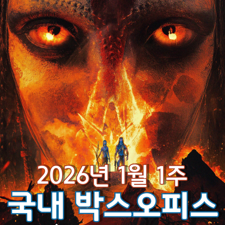  [2026년 1월 1주 국내 박스오피스] 3주 만에 555만 명을 돌파한 세 번째 아바타