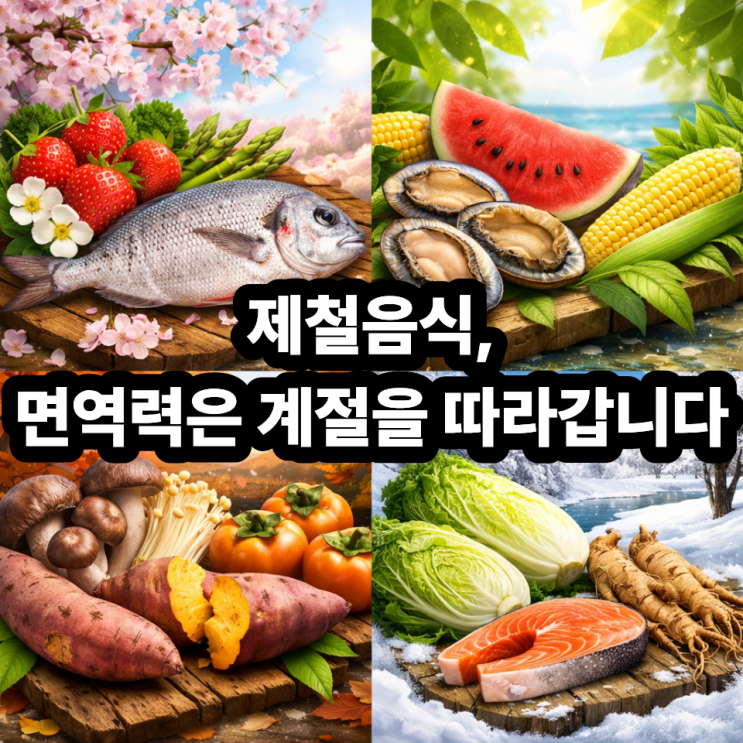  제철음식이 면역력에 좋은 이유｜계절마다 효과가 다른 진짜 이유