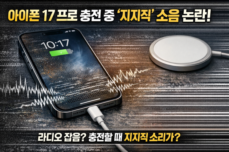  “내 아이폰에서 라디오 소리가?” 아이폰 17 프로 충전 중 ‘지지직’ 소음 논란 총정리