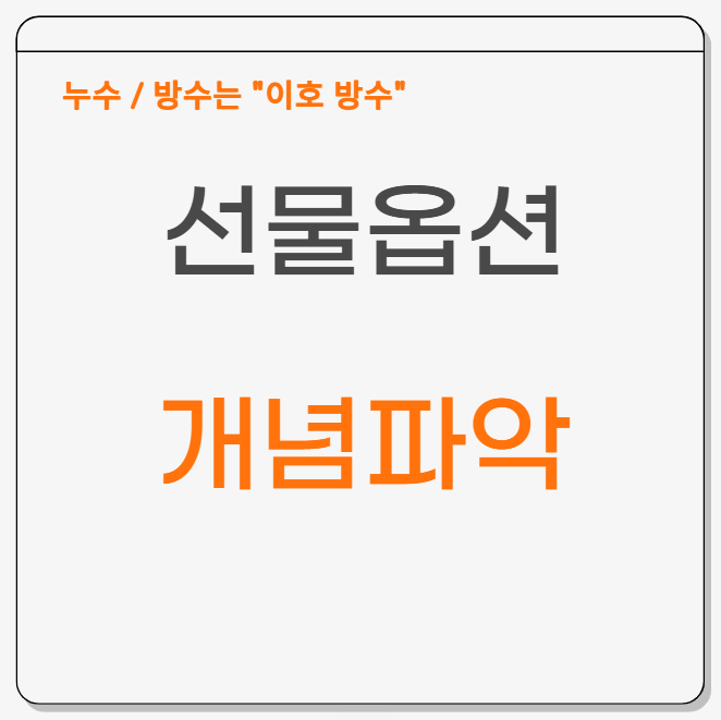  선물옵션 뜻 개념 파악 풋 , 콜 옵션 이해하기