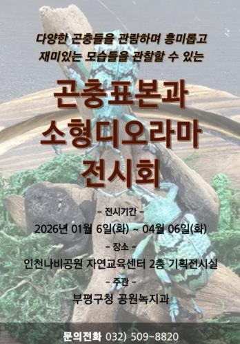부평구 인천나비공원, ‘곤충표본과 소형디오라마 전시회’ 개최