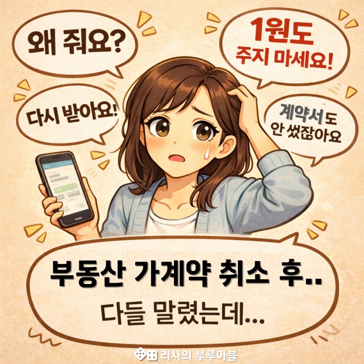  부동산 가계약 취소 후 복비 논란, 나의 선택은..?