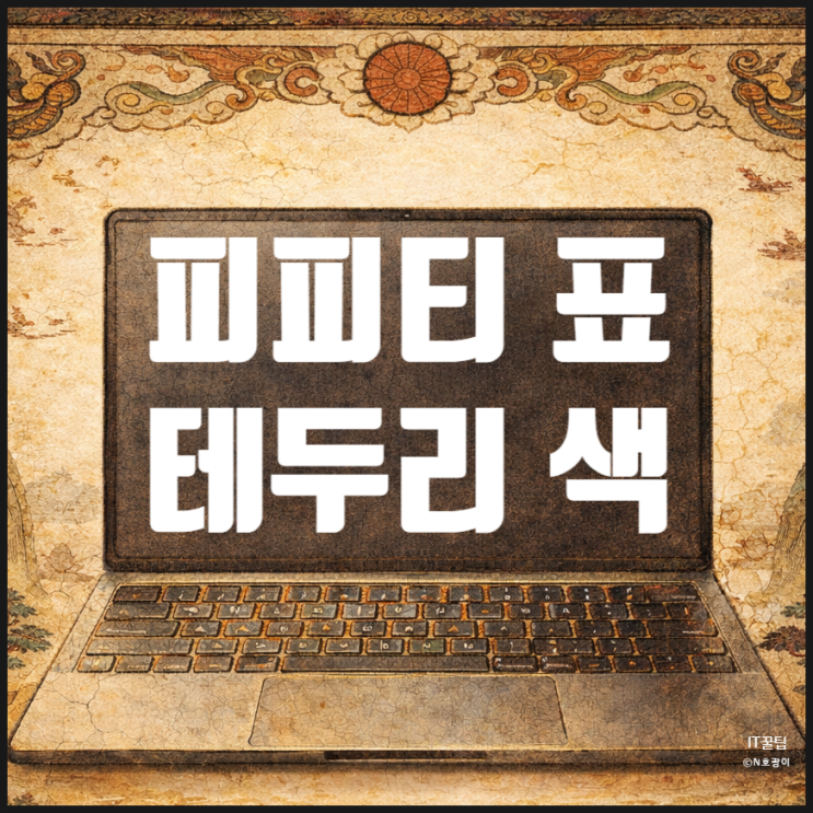  PPT 표 테두리 색 변경 전체 및 일부 적용 방법