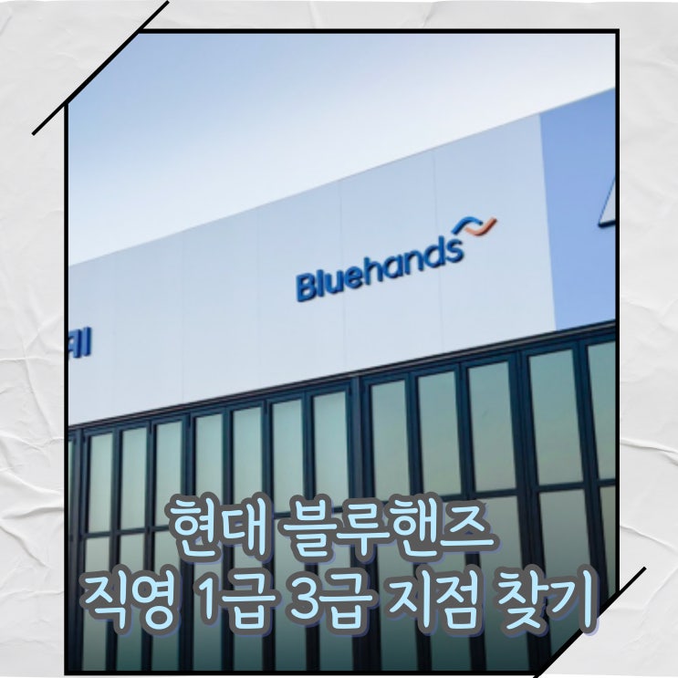  현대자동차 블루핸즈 직영 1급 3급 구분 방법 및 찾는 방법[수소 전기 N]