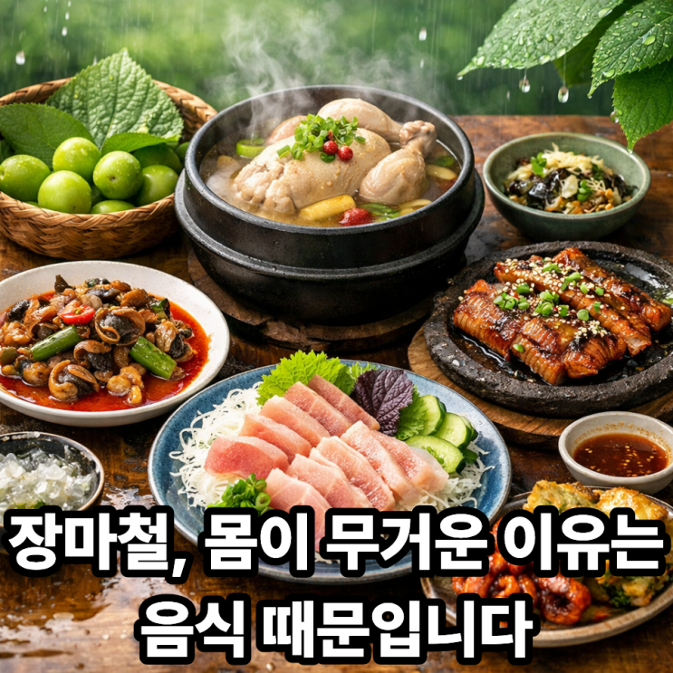  ️ 장마철에 먹기 좋은 제철음식 정리｜눅눅한 계절, 몸은 더 가볍게