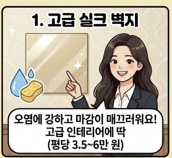  실크벽지 합지벽지 친환경벽지 뮤럴벽지란? 장단점과 평당공사비