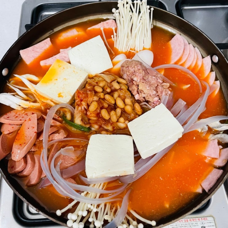  <땅스부대찌개 안산선부동점> 오리지널 부대찌개 3인분 배달 내돈내산 솔직후기