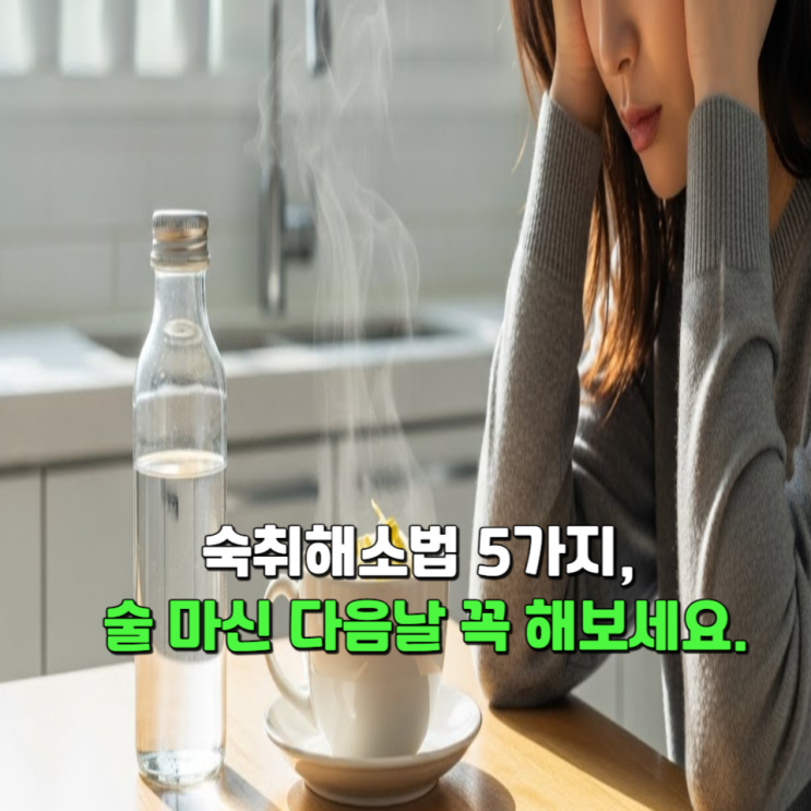  숙취해소법 5가지, 술 마신 다음 날 꼭 해보세요.