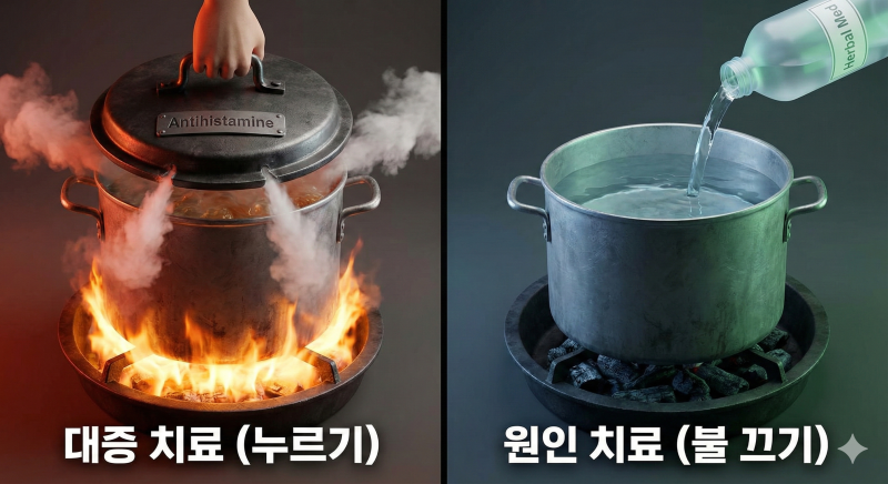 두드러기, 약 먹을 때만 괜찮고 또 올라온다면? '불'을 꺼야 끝나요.
