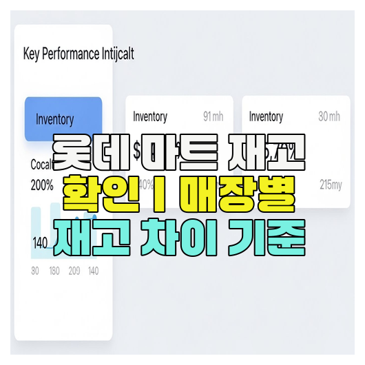  롯데 마트 재고 확인｜매장별 재고 차이 기준