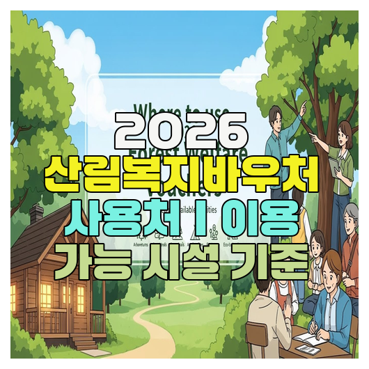  2026 산림복지바우처 사용처｜이용 가능 시설 기준