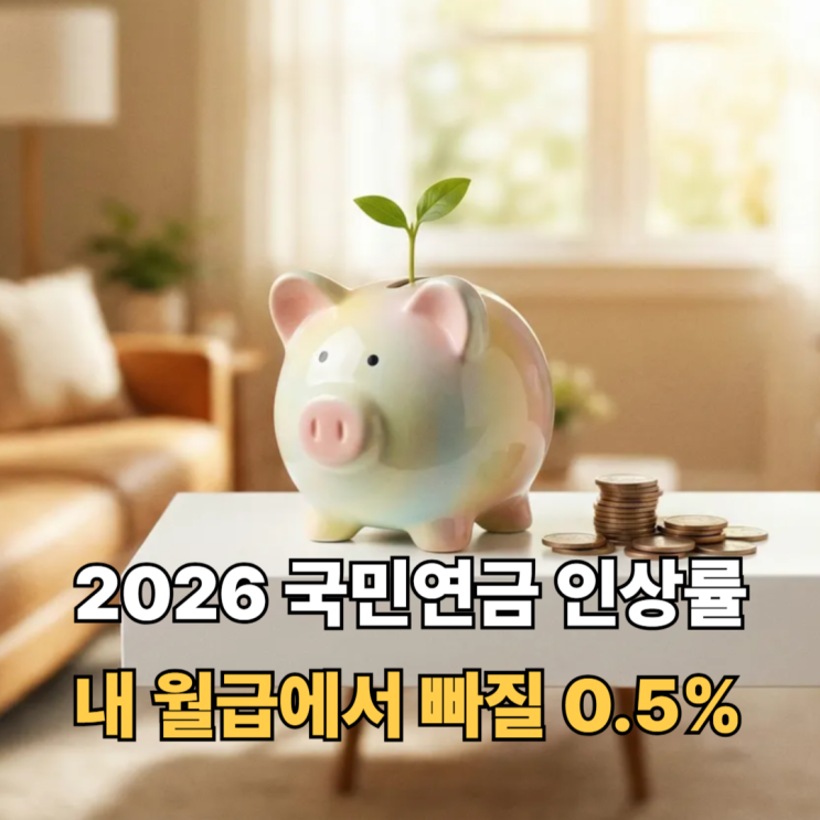  2026년 국민연금 인상률 계산: 내 월급에서 빠질 0.5%의 진실, 미리 준비하는 법