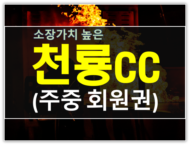  천룡CC 주중회원권 소장가치가 높다고 평가받는 이유