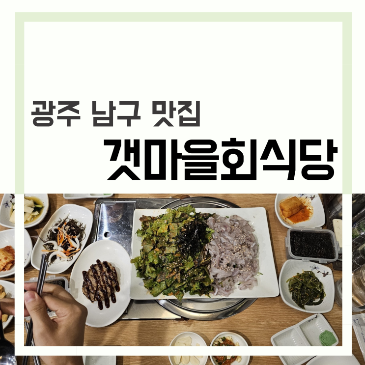 갯마을회식당 광주 남구 횟집 술안주 저녁메뉴 추천 맛집