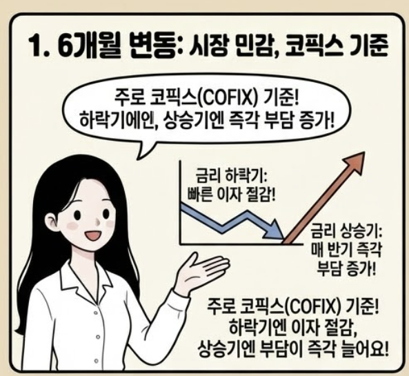  변동금리 뜻 5년 변동금리 6개월 변동금리 뜻과 변동기준은? 코픽스는?