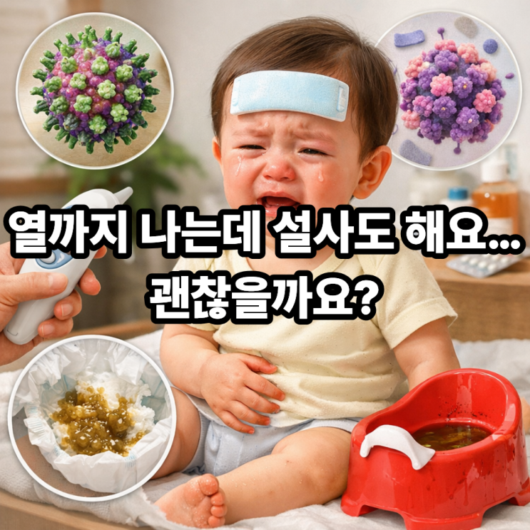   아기 열 + 설사 동반 시 의심해야 할 감염병｜육아맘이 꼭 알아야 할 구분법