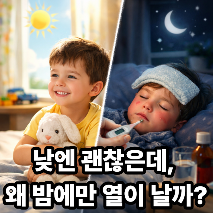   아이 열이 밤에만 나는 이유｜낮엔 괜찮은데 왜 밤마다 열이 날까?