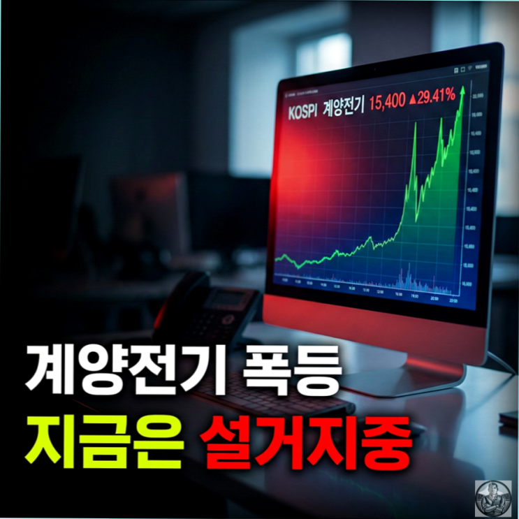  계양전기 주가, 600% 폭등 속 외국인 56만 주 탈출, 설거지 경보