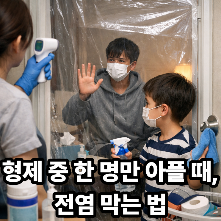   형제 중 한 명만 감염될 때 전염 막는 방법｜집에서 꼭 지켜야 할 현실 가이드
