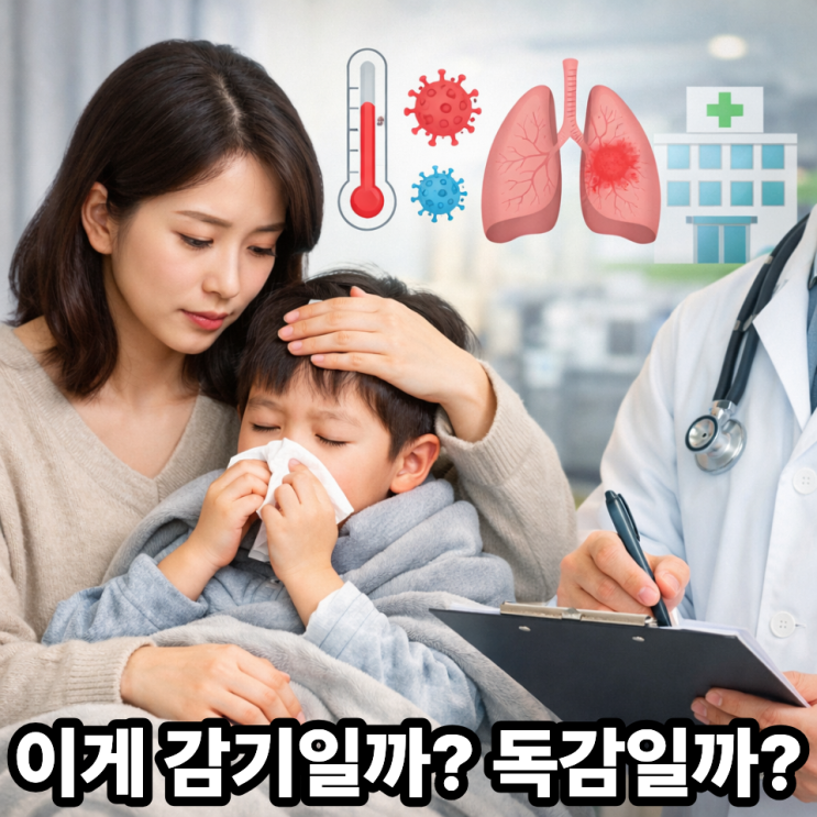   독감과 감기 구별법, 병원 가야 하는 타이밍｜육아맘이 꼭 알아야 할 기준