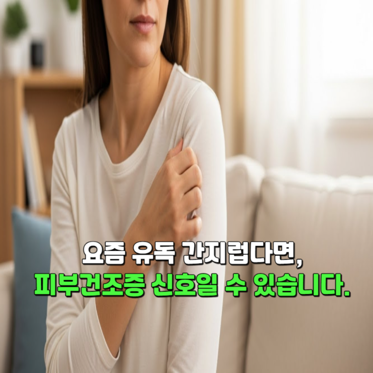  요즘 유독 간지럽다면, 피부건조증 신호일 수 있습니다.