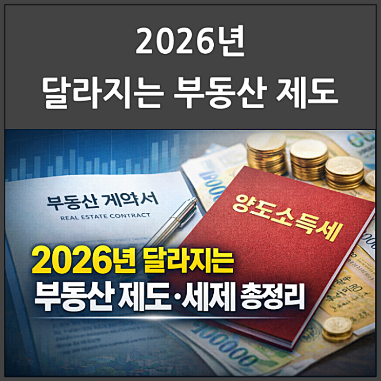  2026년 달라지는 부동산 제도 한눈에 정리