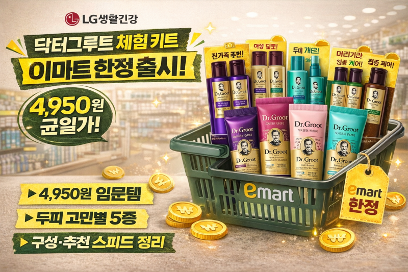 LG생활건강 닥터그루트 체험 키트 5종, 이마트 한정 출시｜구성·가격·추천 대상 총정리