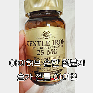 아이허브 철분 영양제 추천 솔가 젠틀 아이언 변비 없는 철분제 후기 할인코드 ANW9304