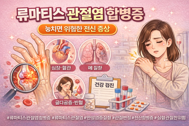 류마티스 관절염 합병증, 관절만의 문제가 아닙니다