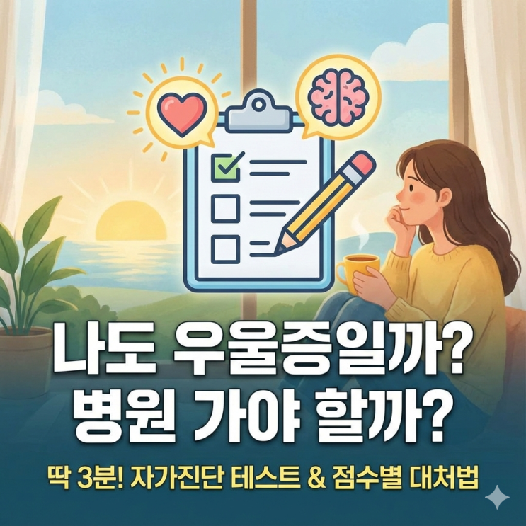  [우울증 테스트] 병원 가야 할까? 자가진단 체크리스트 & 점수별 대처법
