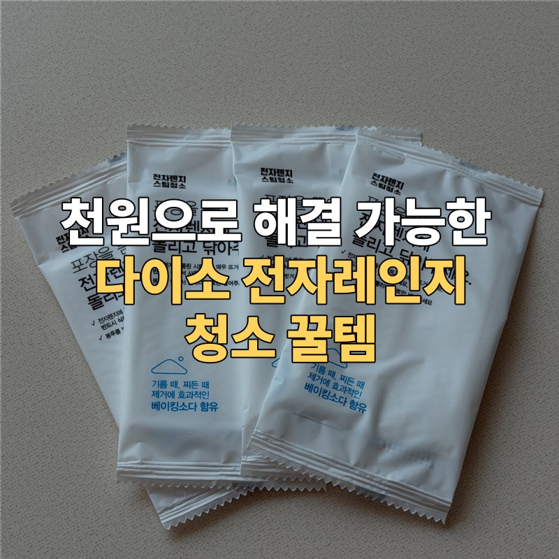 천원으로 해결 가능한 다이소 전자렌지 청소 꿀템