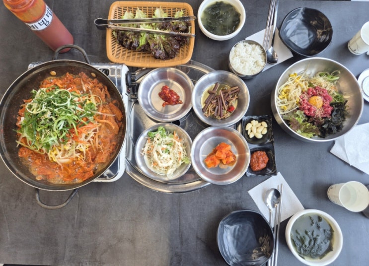  제주공항 근처 점심 용두암 맛집 오션 비행기뷰 바다풍경 정육식당