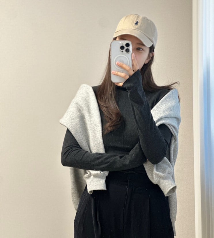  오와이오웨더웨어 버튼업 터틀넥니트, 여자 목폴라